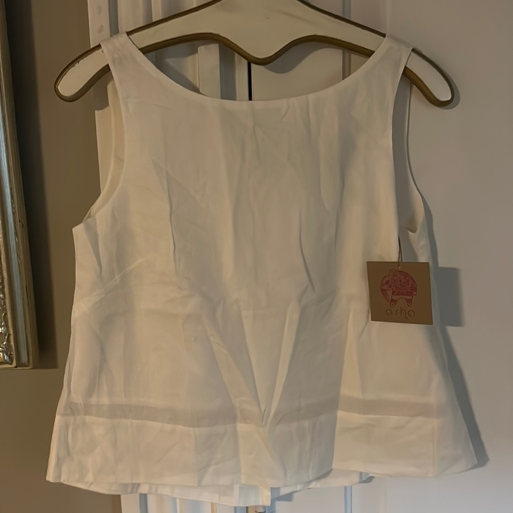 ASHA linen Top NWT